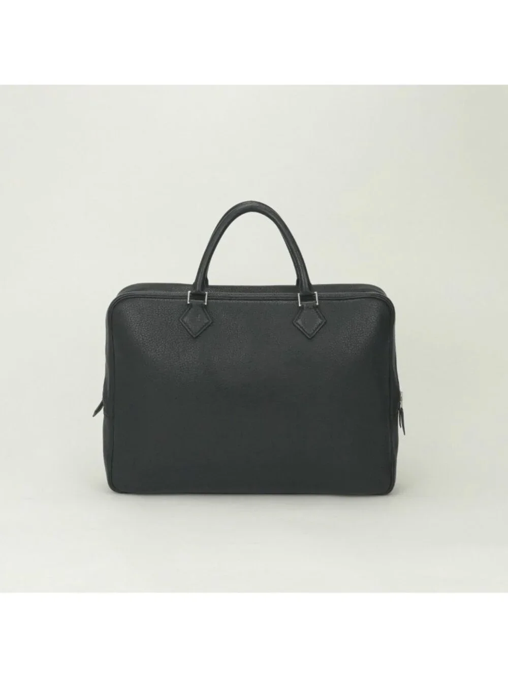 Hermes Plume Doc 38 Business Briefcase Fjord Noir Black Silver